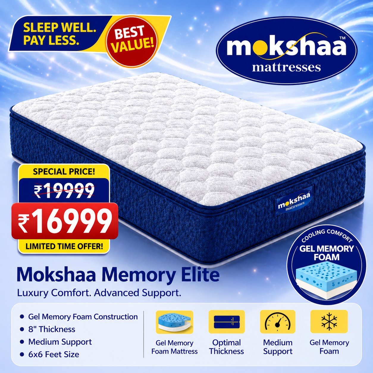 Mokshaa Memory Elite Mattress