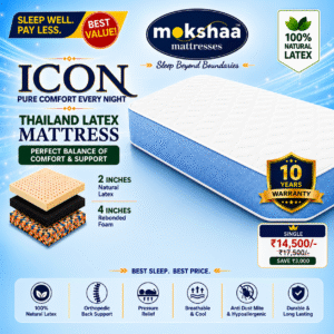 Mokshaa ICON Thailand Latex Mattress Single Size