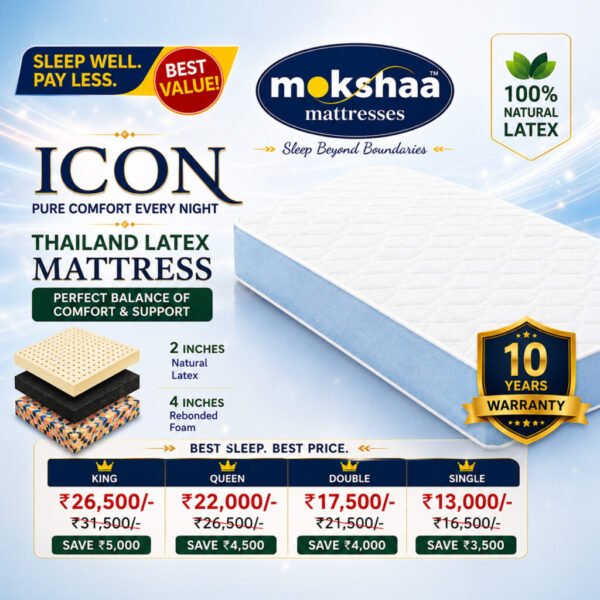 Mokshaa Icon Thailand Latex Mattress
